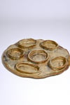Stoneware Karamel Kahvaltılık Modern Sunum Tabağı