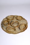 Stoneware Karamel Kahvaltılık Modern Sunum Tabağı