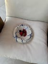 Stoneware Soyut Çiçek Sunum Tabağı