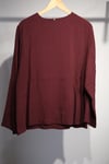 Düşük Kollu Modal Bluz Bordo