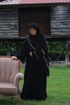 Nakışlı Abaya Şal Takım