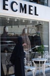 Nakışlı Abaya Şal Takım Lacivert
