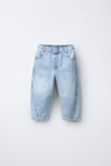  Erkek Çocuk Açık Mavi Baggy Jean Pantolon Rahat Kalıp Günlük Kullanım