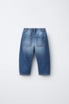  Erkek Çocuk Mavi Baggy Jean Pantolon Rahat Kalıp Günlük Kullanım