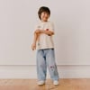 Çocuk Baskılı Baggy Jean Pantolon – Lastikli Bel, Rahat Kalıp, Günlük Kullanım, Modern Tasarım