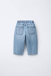 Çocuk Baskılı Baggy Jean Pantolon – Lastikli Bel, Rahat Kalıp, Günlük Kullanım, Modern Tasarım