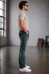 Connemara Jeans Erkek Likralı Regular Fit Mavi Jean Pantolon Yıkamalı Rahat Kalıp Denim