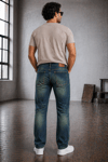 Connemara Jeans Erkek Likralı Regular Fit Mavi Jean Pantolon Yıkamalı Rahat Kalıp Denim