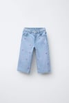 Connemara Jeans Kız Çocuk Nakışlı Kot Pantolon Lastikli Bel Rahat Kalıp