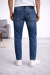 Erkek Açık Mavi Tapered Fit Jean Pantolon – 5 Cepli, Esnek Denim