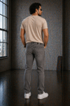 Jeans Erkek Gri Regular Fit Likralı Jean Pantolon Rahat Kalıp Günlük Denim