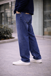 Jeans Erkek Orta Baggy Fit Kot Pantolon Mavi