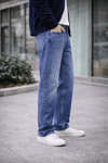 Jeans Erkek Orta Baggy Fit Kot Pantolon Mavi