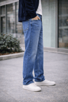 Jeans Erkek Orta Baggy Fit Kot Pantolon Mavi