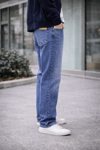 Jeans Erkek Orta Baggy Fit Kot Pantolon Mavi