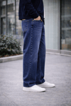 Jeans Erkek Orta Baggy Fit Kot Pantolon Mavi