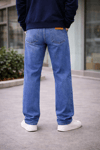 Jeans Erkek Orta Baggy Fit Kot Pantolon Mavi