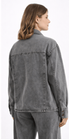 Jeans Kadın Gri Regular Fit Denim Ceket
