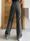 Kadın Açık Mavi Düşük Bel Geniş Paça (Wide Leg) Jean Pantolon — Rahat Kalıp Günlük Denim