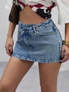 Kadın Düşük Bel Jean Mini Etek