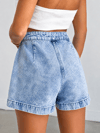 Kadın Random Yıkamalı Yüksek Bel Denim Şort