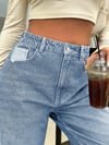 Kadın Yüksek Bel Antrasit Gri Bol Paça (Wide Leg) Kot Pantolon — Rahat Kesim Günlük Jean