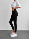 Kadın Yüksek Bel Likralı Siyah Skinny Jean Pantolon