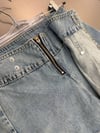 Kız Çocuk Açık Mavi Denim Pileli Mini Şort Etek — Yüksek Bel, Fermuarlı, Düğme Detaylı, Günlük & Okul Kombin