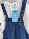 Kız Çocuk Kot Salopet Şort Cepli Jean Bahçıvan Tulum Askılı Denim Salopet