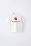 Türkiye Baskılı Oversize Çocuk Tişört – World Cup Temalı Pamuklu Kısa Kollu T-Shirt Dünya Kupası 
