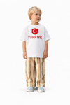 Türkiye Baskılı Oversize Çocuk Tişört – World Cup Temalı Pamuklu Kısa Kollu T-Shirt Dünya Kupası 