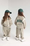 Unisex Çocuk Oversize Sweatshirt ve Jogger Pantolon 2'li Eşofman Takımı