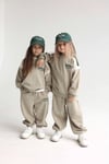 Unisex Çocuk Oversize Sweatshirt ve Jogger Pantolon 2'li Eşofman Takımı