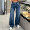 Yüksek Bel Bol Paça Kadın Jean Pantolon – Günlük Rahat Kesim Denim