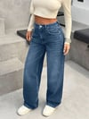 Yüksek Bel Bol Paça Kadın Jean Pantolon – Günlük Rahat Kesim Denim