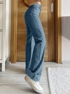 Yüksek Bel Geniş Paça (Wide Leg) Kadın Jean Pantolon — Rahat Kalıp Günlük Denim