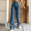 Yüksek Bel Geniş Paça (Wide Leg) Kadın Jean Pantolon — Rahat Kalıp Günlük Denim