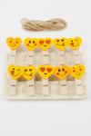 10 Adet Kalp Emoji Süs Mandal