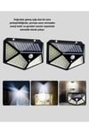100 LED Solar Lamba Hareket Algılamalı Bahçe Duvar Dış Mekan Aydınlatma