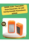 10000 mAh Güneş Enerjili Taşınabilir Şarj Cihazı ve Aydınlatma Cihazı
