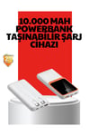 10000 mAh Taşınabilir Powerbank – Çift Çıkışlı Type-C ve Lightning Uyumlu