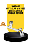 1080° Dönebilen Musluk Başlığı 2 Su Modlu Ayarlanabilir Esnek Tasarım
