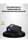 1080p Full HD Taşınabilir Projeksiyon Cihazı LED Işıklı Uzaktan Kumandalı