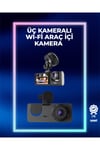 1080p Ön + 720p Arka & İç Kamera – Suya Dayanıklı Araç Güvenlik Kamerası