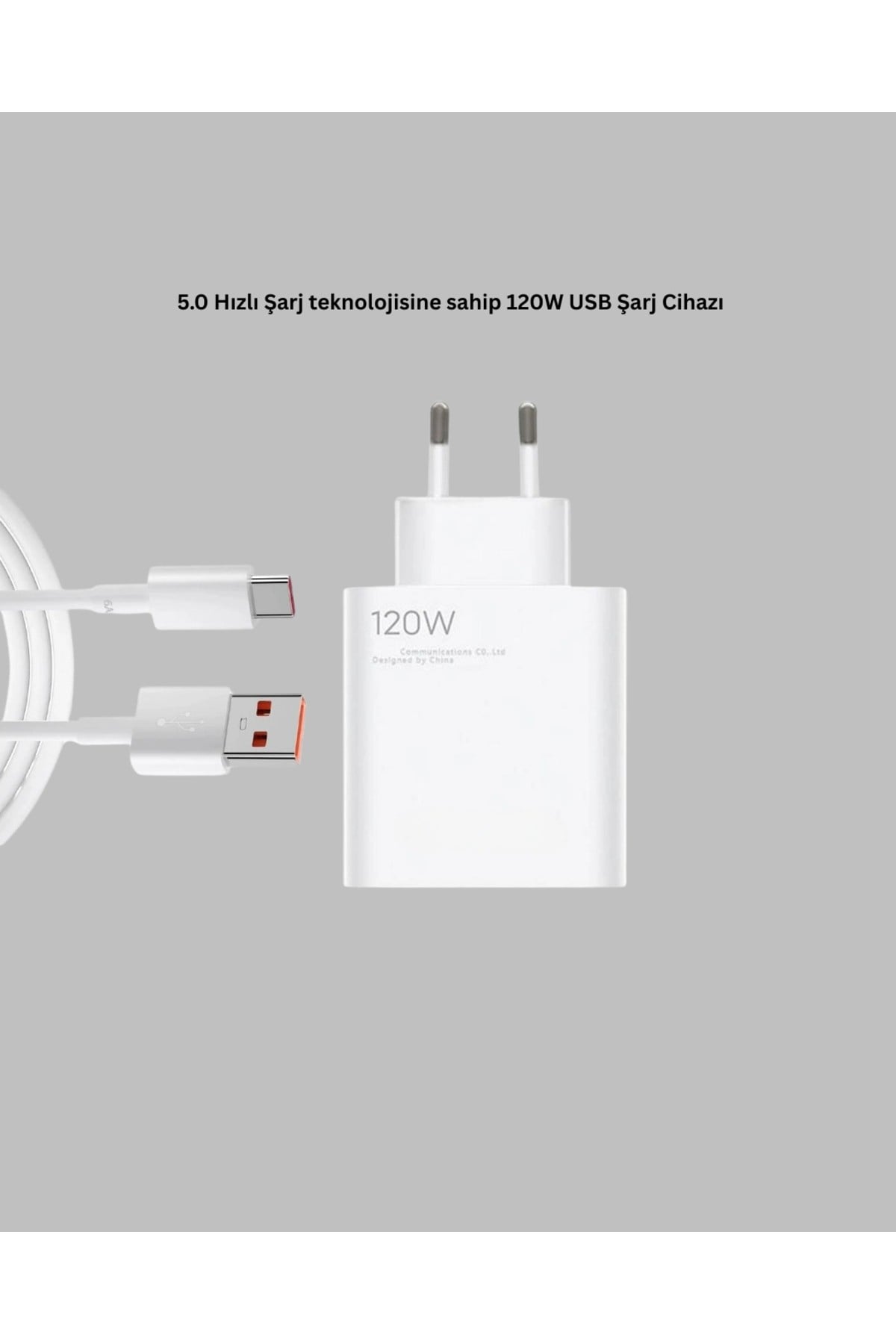 120 Watt Hızlı Şarj Adaptörü Samsung S20 S21 S22 S23 Uyumlu