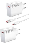 120 Watt Turbo Hızlı Şarj Aleti Seti Hızlı Şarj Adaptörü Beyaz