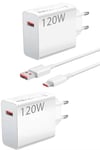 120 Watt Turbo Hızlı Şarj Aleti Seti Hızlı Şarj Adaptörü Beyaz