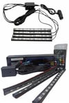 12'Lİ Şerit Led Işık RGB Sese ve Müziğe Duyarlı Araç İçi Ayak Altı