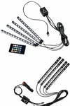 12'Lİ Şerit Led Işık RGB Sese ve Müziğe Duyarlı Araç İçi Ayak Altı