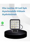 16 LED Geniş Açılı Araç Aydınlatma Farı | Yüksek Parlaklık, Dayanıklı Gövde